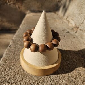 Brown Wooden Bead Bracelet Women's Jewelry Fall Boho